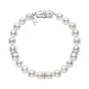 Akoya Cultured Pearl and Diamond Bracelet in 18K White Gold