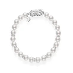 Akoya Cultured Pearl and Diamond Bracelet