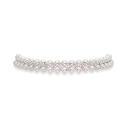 Akoya Cultured Pearl and Diamond Choker Necklace