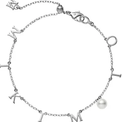 Akoya Cultured Pearl Charm Bracelet in 18K White Gold