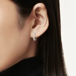 Akoya Cultured Pearl Cluster Earrings in 18K White Gold