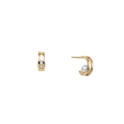 Akoya Cultured Pearl Earrings in 18K Yellow Gold