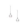Akoya Cultured Pearl  Earrings in 18K White Gold