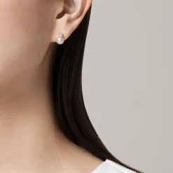 Akoya Cultured Pearl Earrings in 18K White Gold