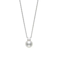 Akoya Cultured Pearl Pendant in 18K White Gold