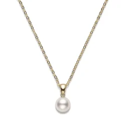 Akoya Cultured Pearl Pendant in 18K Yellow Gold