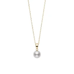 Akoya Cultured Pearl Pendant in 18K Yellow Gold