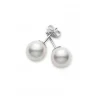 Akoya Cultured Pearl Stud Earrings in White Gold
