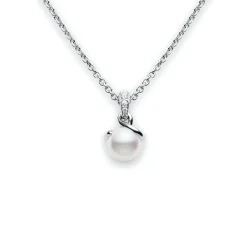 Akoya Cultured Pearl Twist Pendant