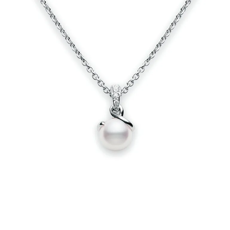 Akoya Cultured Pearl Twist Pendant