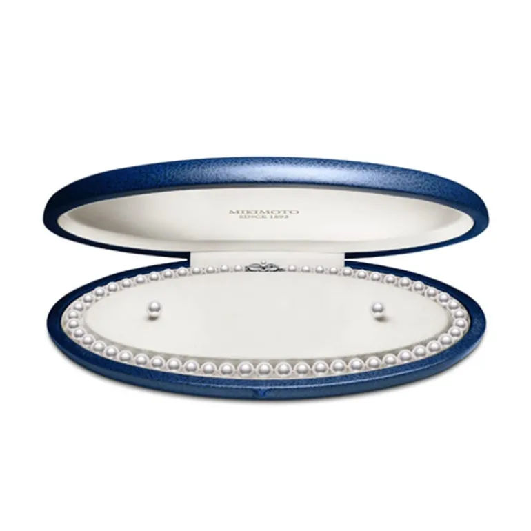 Akoya Cultured Pearl Two-Piece Gift Set in White Gold - 7x6mm