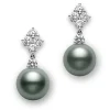 Black South Sea Cultured Pearl and Diamond Earrings