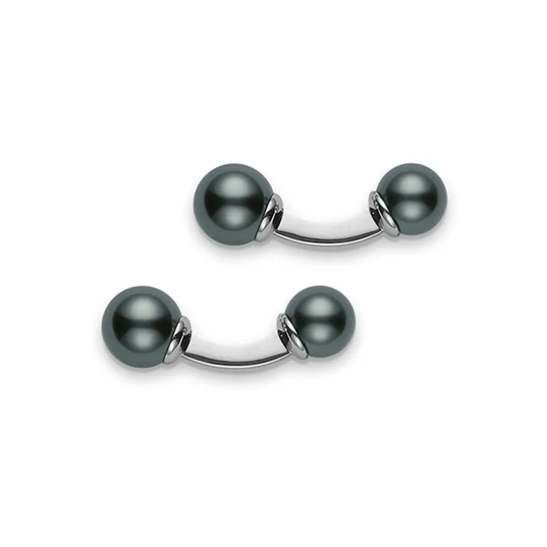 Black South Sea Cultured Pearl Cufflinks - Mikimoto