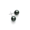 Black South Sea Pearls, Stud Earrings - Mikimoto