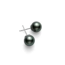 Black South Sea Pearls, Stud Earrings - Mikimoto