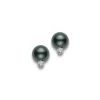 Black South Sea Stud Earrings with Diamonds