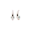 Classic Akoya Cultured Pearl Semi Hoop Earrings - 18K Pink Gold
