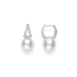 Classic Elegance Akoya Cultured Pearl Earring with Diamonds