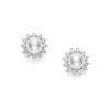 Classic Elegance Akoya Cultured Pearl Earrings with Diamonds