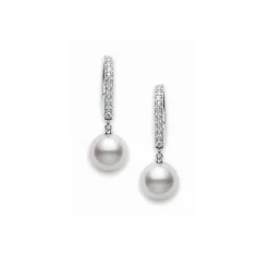 Classic Elegance, Lever Back,  Pearl Earrings - Mikimoto