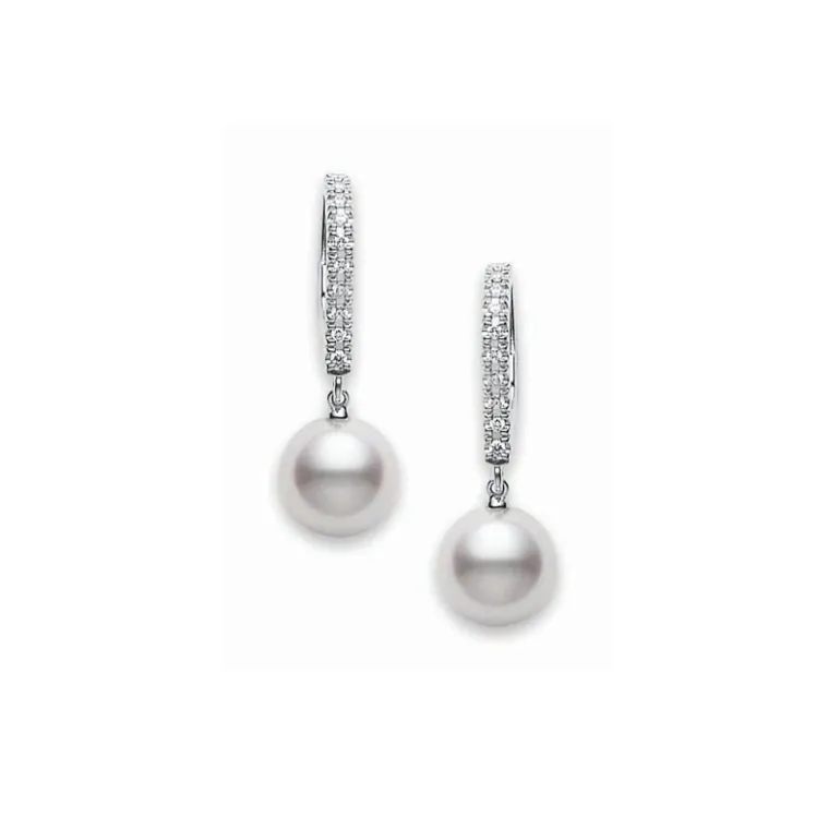 Classic Elegance, Lever Back, Pearl Earrings - Mikimoto