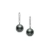 Classic Elegance, Lever Back, Black South Sea Pearl Earrings - Mikimoto