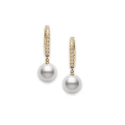 Classic Elegance, Lever Back,  Pearl Earrings - Mikimoto