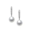 Classic Elegance White South Sea Cultured Pearl Leverback Earrings
