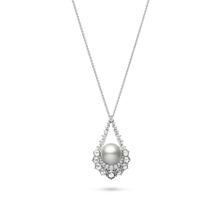 Classic White South Sea Cultured Pearl Pendant in 18K White Gold