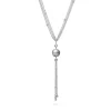 Classic White South Sea Cultured Pearl and Diamond Pendant in 18K White Gold