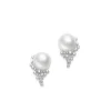 Classic White South Sea Earring with Diamond
