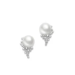 Classic White South Sea Earring with Diamond