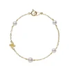 Clover Charm Bracelet in Yellow Gold