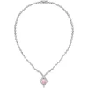 Conch and Akoya Cultured Pearl Necklace with Diamonds in 18K White Gold