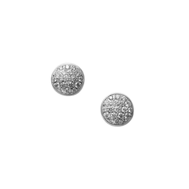 Diamond Circle Earrings