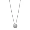 Diamond Circle Pendant in 18K White Gold