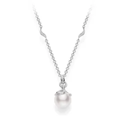 Embrace Akoya Cultured Pearl Pendant in White Gold