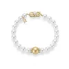 Fusion Akoya and Golden South Sea Cultured Pearl Bracelet With Diamond Rondelles