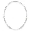 Fusion Akoya and White South Sea Cultured Pearl Strand With Diamond Rondelles