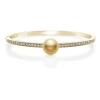 Golden South Sea Cultured Pearl and Diamond Bracelet in 18K Yellow Gold