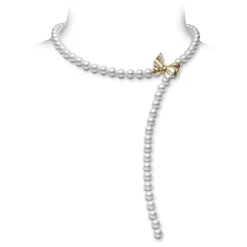 Jeux de Rubans Akoya Cultured Pearl and Diamond Convertible Bracelet and Necklace