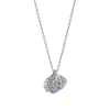 Les Pétales Place Vendôme Sapphire and Diamond Pendant in 18K White Gold