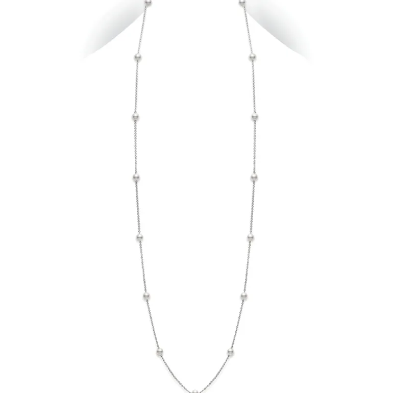 Long Pearl Necklaces, Station Necklace - Mikimoto