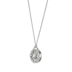 LUCKY ARROWS Akoya Cultured Pearl Pendant in 18K White Gold