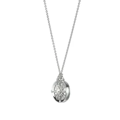 LUCKY ARROWS Akoya Cultured Pearl Pendant in 18K White Gold