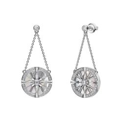 LUCKY ARROWS Mother Of Pearl and Diamond Earrings