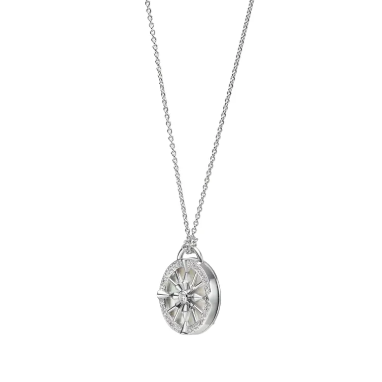 LUCKY ARROWS Mother of Pearl and Diamond Pendant