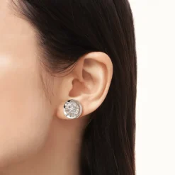 LUCKY ARROWS Mother of Pearl Earrings in 18K White Gold