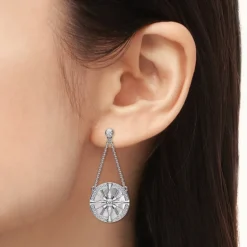 LUCKY ARROWS Mother Of Pearl and Diamond Earrings