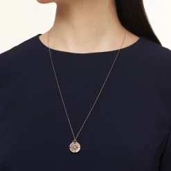 LUCKY ARROWS Mother of Pearl Pendant in 18K Pink Gold